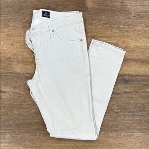 Ag Adriano Goldschmied White Straight Leg Jeans